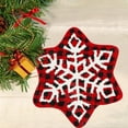 thumbnail image 4 of kladzum Snowflake Christmas Rug 23.6" Round Decorative Floor Mats Nonslip Rocking Chair Rugs Living Room Bedroom Bedside Small Carpet for Holiday Party Decor, 4 of 6