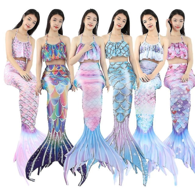 Mermaid Tails For Swimming For Kids And Adults With Monofin