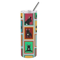 Carolines Treasures MLM1088TBL20 20 oz  Lots of Black French Bulldog Stainless Steel Skinny Tumbler