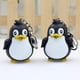 thumbnail image 2 of Paquete de 2 llaveros de pingüino con iluminación LED y sonido, llavero de juguete para niños (negro), 2 of 5