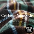 thumbnail image 3 of Calvin & Olivia Ultra-Soft Comfort Feel Unisex Winter Solid Plain Scarves Wool Feel Classic Super Soft Luxurious Scarf Black Green Tartan, 3 of 6