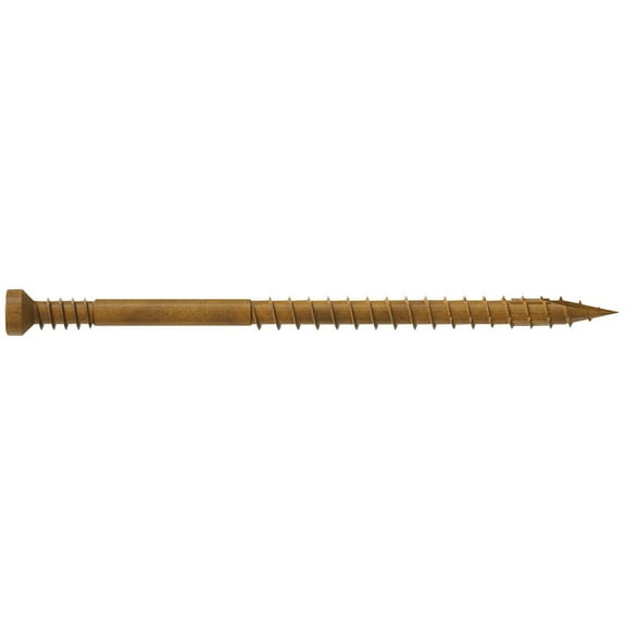 Simpson Strong-Tie FT07300R300 Finishing Trim Screw, #7 Thread, 3 in L, Serrated Thread, Trim Head, 300
