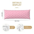 thumbnail image 3 of Naloa Pink Bows Body Pillow Cover, Pillowcases with Hidden Zipper Breathable Long Pillow Case (Pillows are not included,20x54 inch), 3 of 7