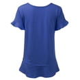 thumbnail image 3 of Doublju Women's Short Sleeves Flare Tunic Tops for Leggings Flowy Shirt with Plus Size, 3 of 4