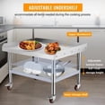 thumbnail image 6 of Stainless Steel Prep Table,24x24x24 Inches,with Backsplash, Adjustable Legs and Bottom Undershelf,Heavy-Duty Grill Stand Table for Outdoor Use Restaurants Hotels Workshops Kitchens Gardens Garages, 6 of 7