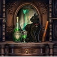 thumbnail image 4 of Veronese Design 8.5 Inch Lisa Parker Absinthe Fairy Black Cat Mirror with Drawer Polyresin Hand Painted Figurine Animal Sculpture, 4 of 4