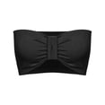 thumbnail image 4 of Women's Strapless Bandeau Tube Top Seamless Stretchy Soft Crop Bra for Going Out Summer Layering Black,L, 4 of 5