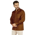 thumbnail image 4 of Bestman Solid Formal Button Down Shirt For Men Long Sleeve With Patch Pocket Business Wear, 4 of 7