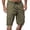 Army Green, variant on Vivianyo HD Men's Casual Pocket Shorts Big Mens And Tall Men Casual Solid Knee Length Cargo Multi Pockets Fashion Short Pants