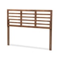 thumbnail image 1 of Baxton Studio Salome Mid-Century Wood Slat Full Headboard in Walnut Brown, 1 of 7