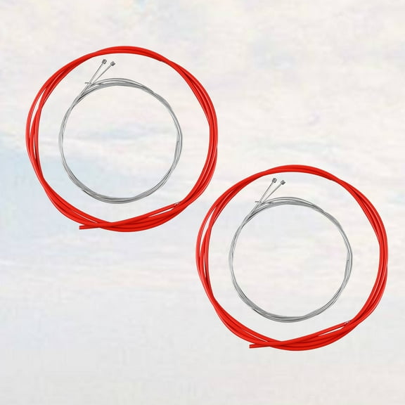 GOOHOCHY 2 Sets Bicycle Parts Bike Brake Line Cables Accessories Red