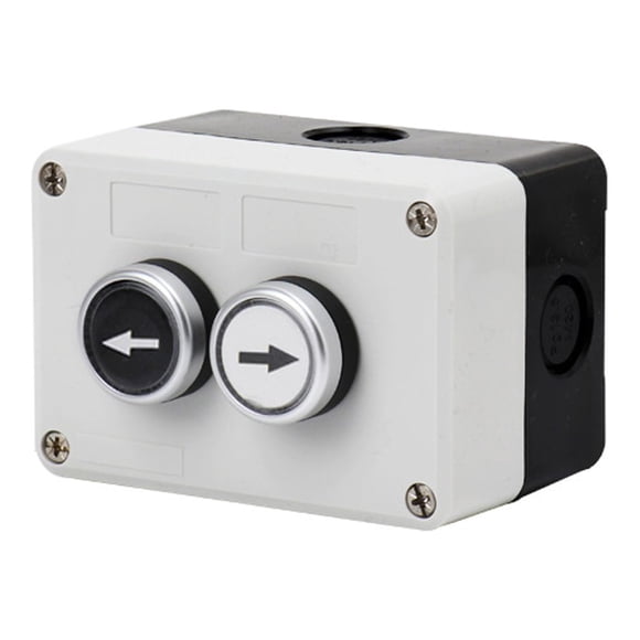Speravity Caja de interruptores a prueba de agua multipropósito con botón pulsador, indicador de parada de emergencia, cajas de Control de luz, Herramientas eléctricas 46.2identificaciones（←→）