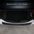 thumbnail image 2 of Universal Car Rear Bumper Guard Sticker with 3D Carbon Fiber Pattern - PU Material Anti-Scratch Door Sill Protector Strip, Easy Installation & Cleaning, 39.37x3.54in, Includes Drawing Template - Red, 2 of 6