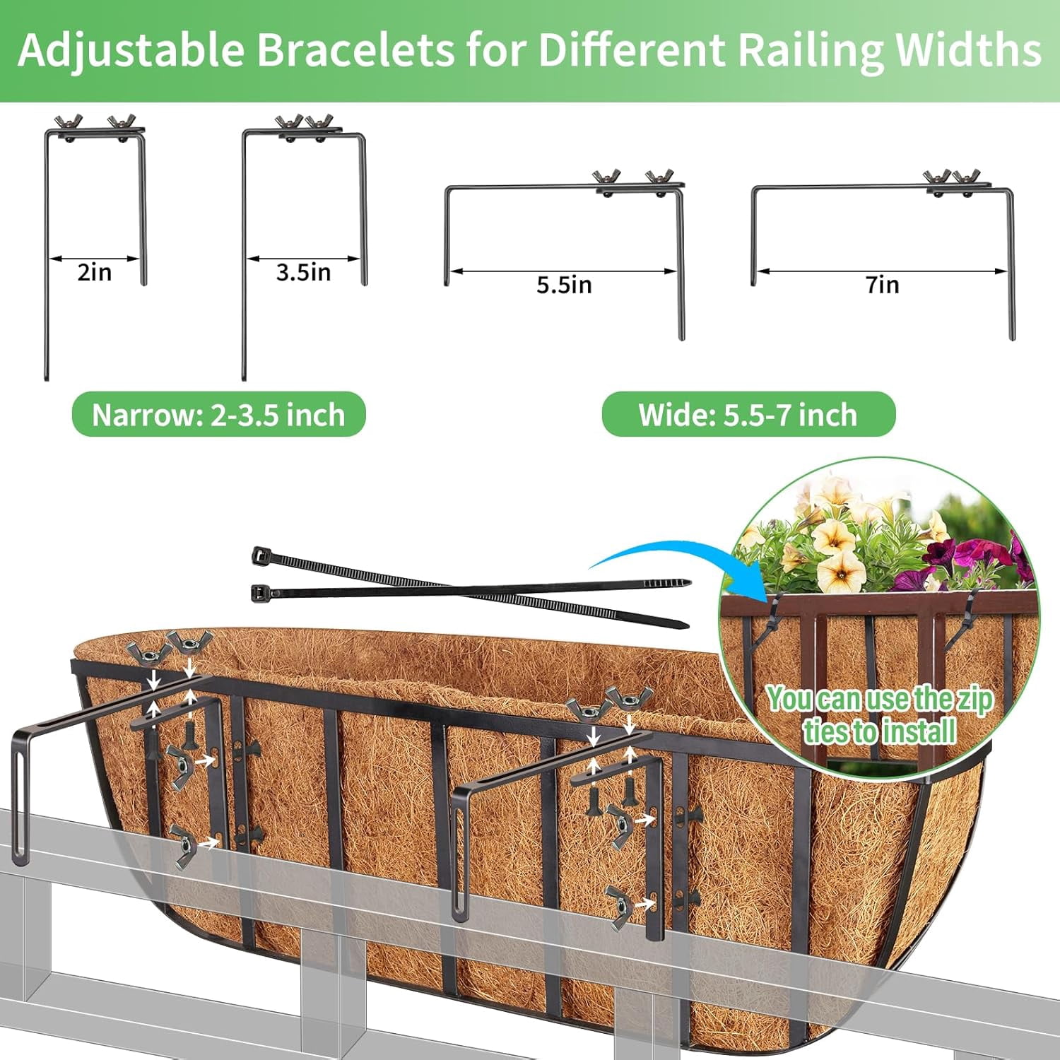 24 Inch Window Box With Coco Liner 24 Inch With Coco Liner - 2 Pack ...