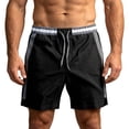 thumbnail image 2 of Men's & Big Men's Linen Srawstring Shorts Sizes S-3XL Solid Color Side Shorts Summer Shorts Loose With Pockets Straight Leg Comfortable Casual Everyday Outdoor Vacation Shorts, 2 of 6