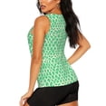 thumbnail image 3 of PAYOHTO Summer Tank Tops for Women Aquamarine Texture Workout Sleeveless Shirts, 3 of 8