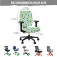 thumbnail image 5 of SCRAWLGOD Pineapple Monstera Floral Comfy Office Chair Slipcover with Arm Rest Covers 4 Pieces Set Easy to Remove Swivel Chair Cover Dustproof Universal Desk Chair Protector, 5 of 7