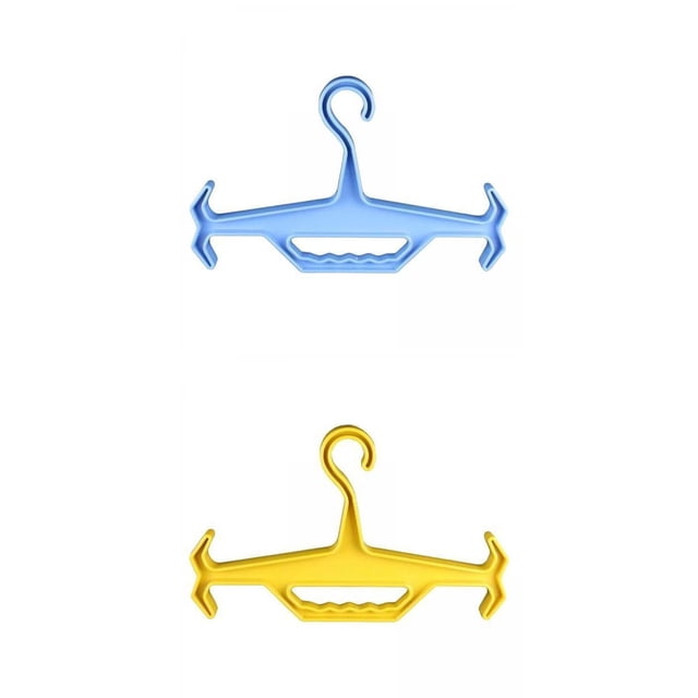 Paquete de 2 perchas portátiles multiusos de alta resistencia, percha de equipo de buceo de plástico duradero, bolsa de caza, casco, estante de secado de ropa Amarillo azul Sunnimix Colgador de esnórquel de buceo
