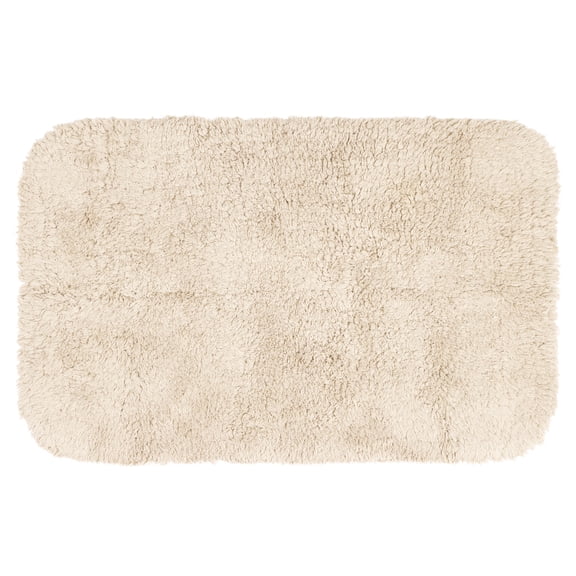 REGALWOVEN 100% Cotton Mat Rug, Plush Water Absorbent Luxury for Bathroom Vanity, Bathtub/Shower, Hotel Beige 16" x 24"