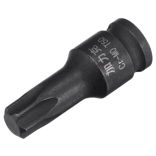 Unique Bargains T50 Impact Torx Bit Socket, 1/4' Square Drive 35mm Length CR-MO Metric Sizes
