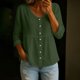 thumbnail image 2 of Eres Más Que una Camisa de Puntuación de Prueba Casual Quarter Sleeve V-Neck Top de Color Sólido para Mujeres, Haz Que Tu Propia Camisa de Moda Se Ajuste Suelto para el Uso Diario, 2 of 8