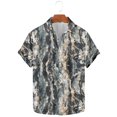thumbnail image 2 of AHTJRT Stylish Men's Camouflage Print Button Down Short Sleeve Shirt Multicolor M, 2 of 5
