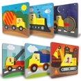 thumbnail image 1 of Klevly Paquete de 6 rompecabezas de madera de construcción para niños de 2 a 4 años | Rompecabezas de madera para niños pequeños de 1 a 3 años | Juguetes Montessori para niños de 2 años | Juguetes de, 1 of 5