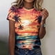 thumbnail image 1 of Fiudx Ropa de Mujer Tops con Estampado de Moda para Mujer, Blusa de Manga Corta con Cuello Redondo, Camisetas, 1 of 4
