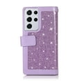 thumbnail image 3 of Galaxy S21 Ultra Wallet Case,Allytech Bling Flip Folio PU Leather Magnetic Kickstand Cell Phone Cover with Credit Card Holder,Zipper Pocket Wrist Strap for Samsung Galaxy S21 Ultra 5G 6.8 Inch, Purple, 3 of 7