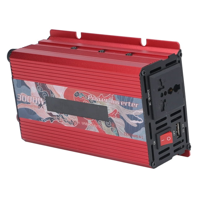 Pure Sine Inverter 3000W Power Inverters Pure Sine Inverter DC12V to AC110V Multifunctional Power Battery Converter for Electrical Appliance