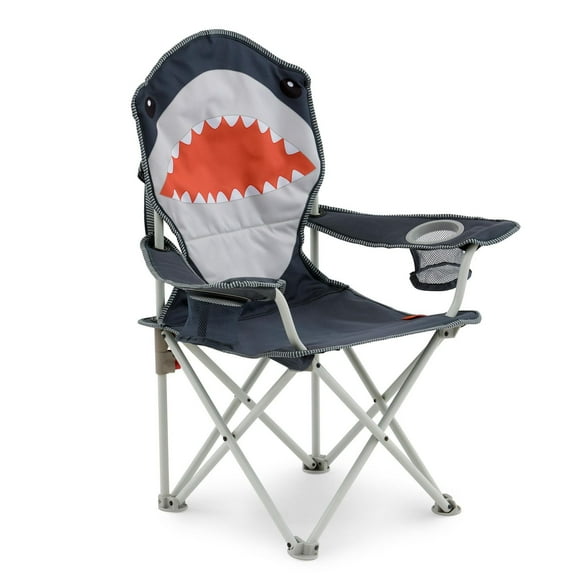 Firefly! Outdoor Gear Finn the Shark Kid's Camping Chair - Navy/Orange/Gray Color