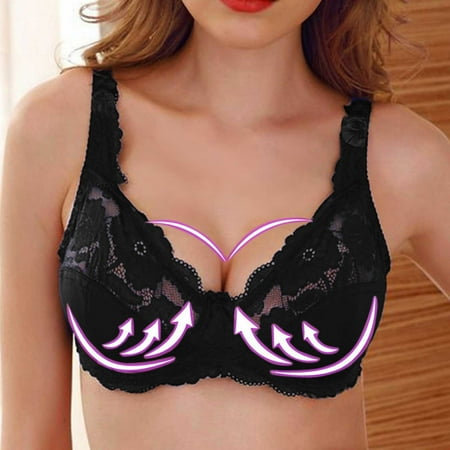 Baodmurt Balconette Bras for Women Lounge & Sleep Underwire Lingerie  Underwear  Black 41E