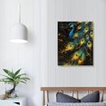 thumbnail image 4 of ARISTURING Peacock Feather Canvas Wall Art Yellow and Blue Black Art Vintage Colorful Animal Feather Giclee Painting Pictures Prints, 4 of 5
