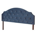 thumbnail image 4 of Home Design Evelina Twin Tufted Upholstered Headboard, Blue, Velvet with Diamond Button Tufting, Modern Bedroom Furniture, 4 of 4