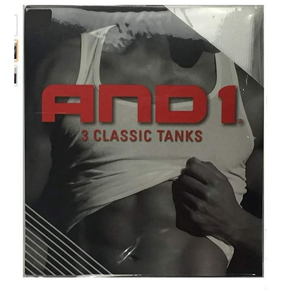 AND1 Men's 3 Pack 100% Cotton Classic Tanks Undershirt White Size LARGE