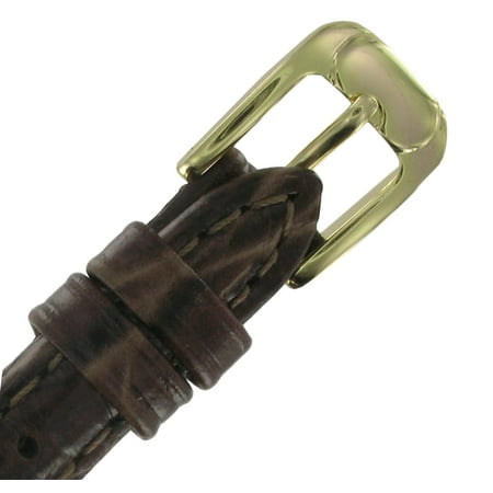 Speidel 12mm Brown Crocodile Croco Grain Leather Watch Strap Ladies