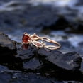 thumbnail image 2 of JEWELSBYASAILOR Hexagon Cut Garnet Ring / Rose Gold Plated Twig Ring / Gift for nature Lover / January Birthstone, 2 of 3