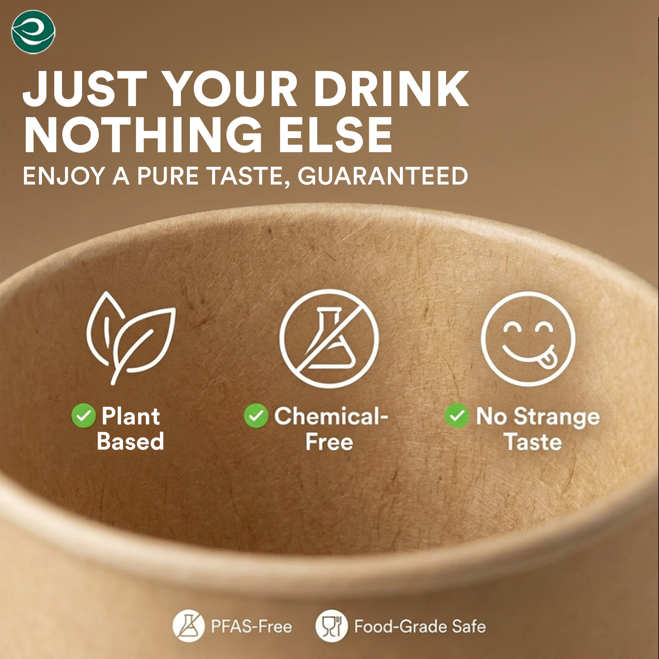 Compostable 12oz Bagasse Hot Cups with Compostable Sleeves and Lids, 50 Count