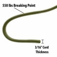 thumbnail image 6 of 100ft ASR Outdoor 550 Paracord Rope Strong 7 Strand Parachute Cord - OD Green, 6 of 6