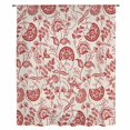 thumbnail image 2 of Red Spring Floral Sheer Curtains 54 Inches Long, Summer Botanical Farmhouse Light Filering Curtains, Breathable Simi Curtain Privacy Drapes for Kitchen Bathroom Nursery Small Window Treatment, 2 of 9