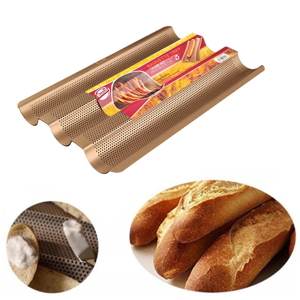 Slot Non Stick Baguette Baking Tray Loaf Mold French Bread Pan