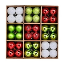 72ct 30mm Christmas Ball Ornaments, Small Shatterproof Xmas Decor - Red & White Dog Themed Holiday Hanging Balls for Tree, Home, Party Decoration