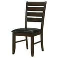 thumbnail image 3 of Benjara 19.25" Contemporary Wood Dining Side Chair in Brown (Set of 2), 3 of 5