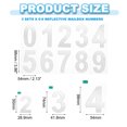 thumbnail image 2 of Números de buzón reflectantes Uxcell, 3 juegos de números de buzón blancos impermeables de 4 pulgadas para pegatinas de números exteriores para buzón, 2 of 6