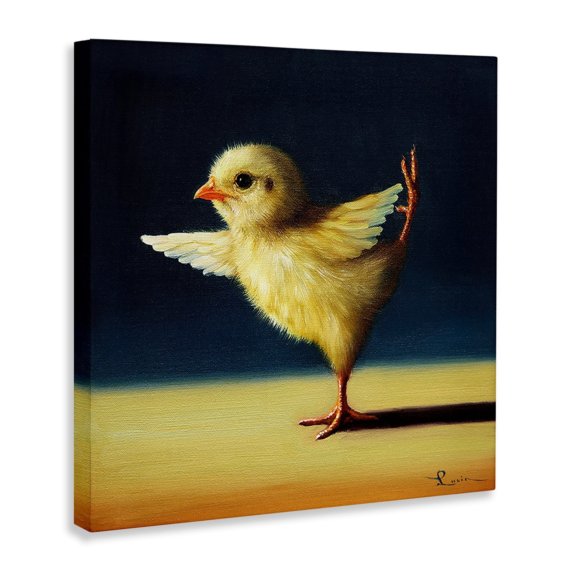Stupell Industries Yoga Chicks Funny Animal Painting King Dancer Pose,30 x 30,Design by Lucia Heffernan