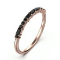 thumbnail image 2 of Love Ring 0.44ct Black Diamond Moissanite 10K Rose GoldWedding Band, 2 of 4