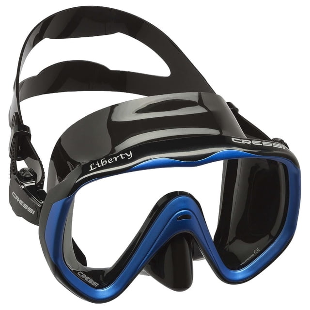 Visor Máscara Adulto CRESSI Liberty Negro/Azul Mono Lente Transparente
