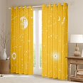 thumbnail image 2 of jejeloiu Astrology Theme Black Out Curtains,Universe Starry Night Curtains Pack of 2 (42x63 Each),Whiet Yellow Bedroom Curtains For Girls Teens,Breathable Home Decor, 2 of 6