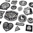 thumbnail image 2 of 20 parches para ropa (calavera/punk), parches para coser, parches termoadhesivos, parches bordados, apliques para planchar para ropa, jeans, chaquetas, mochilas, sombreros TA, 2 of 4
