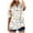 Linen Tops-A0130White, variant on Plus Size Linen Blouses for Women Tropical Floral Print V-Neck Short Sleeve Tunic Tops Holiday Tops Blossom Graphic Side Button Beach Party Wear